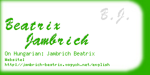 beatrix jambrich business card